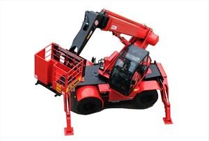 4 ตัน Telehandler ที่หมุนได้พร้อมแพลตฟอร์มการทำงานทางอากาศ